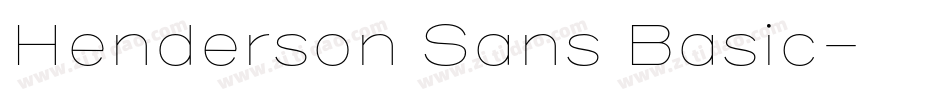 Henderson Sans Basic字体转换